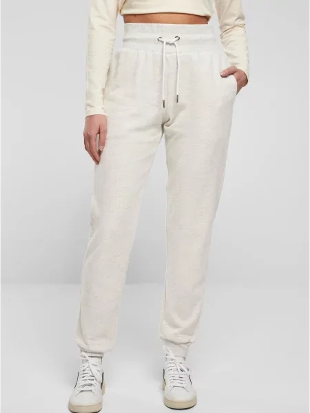 Pantaloni de jogging Urban Classics cu talie înaltă melange gri