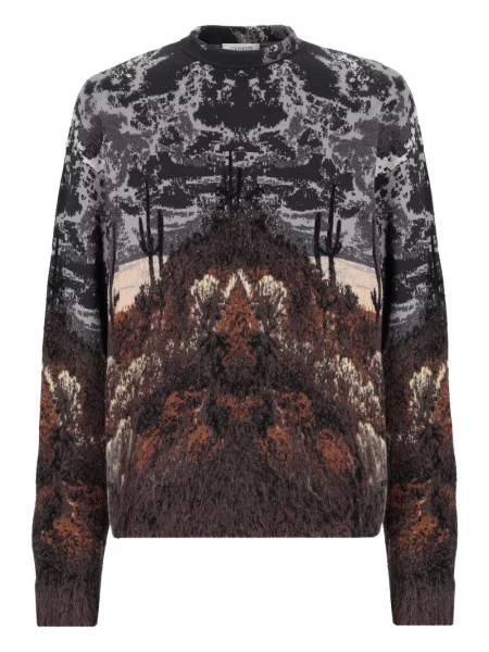 Pulover Laneus din jacard maro