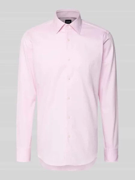 Koszula casualowa z mieszanki bawełny w kroju regular fit model Boss różowa