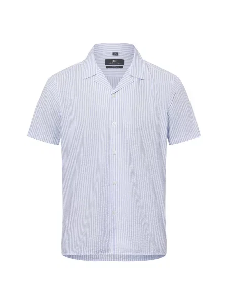Nils Sundström koszula casual Mężczyźni Modern Fit niebieski|biały w M biała