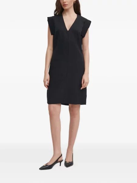 Rochie mini Benetton cu decolteu în V negru