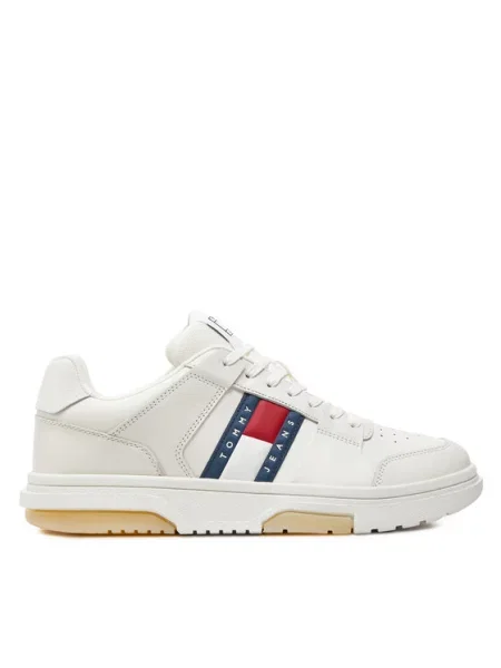 Kožne tenisice Tommy Jeans bijela