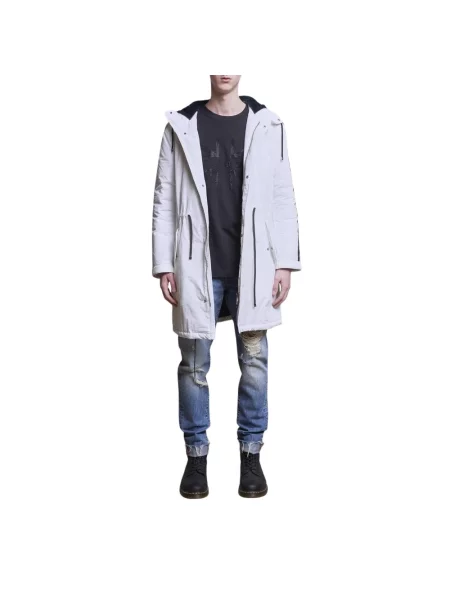 Parka John Richmond z kapturem biała