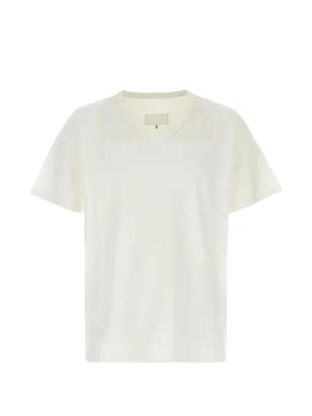 Tricou Maison Margiela cu decolteu în V din dantelă