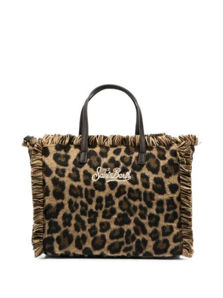 Shopper rankinė Mc2 Saint Barth su kutais leopardinė ruda