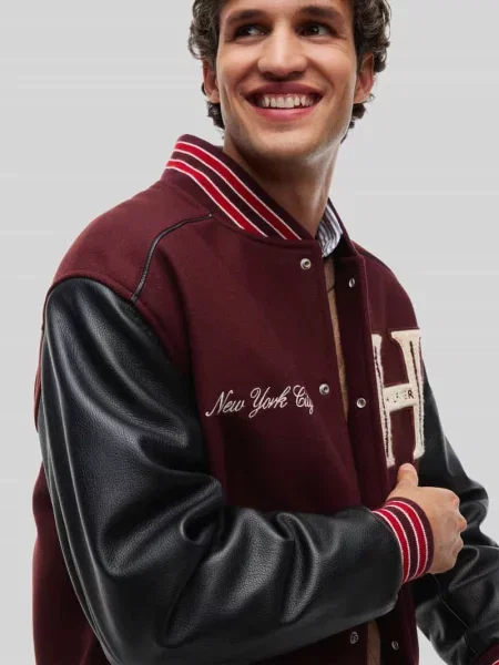 Kurtka typu college z haftem z motywem miasta New York City Tommy Hilfiger