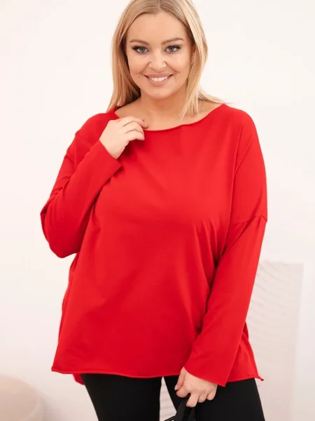 Bluză Kesi cu mâneci lungi lungă roșu