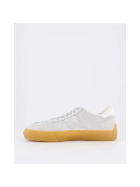 Lniane sneakersy Tod's casual niebieskie