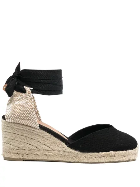 Espadrile Castaner cu pană negru