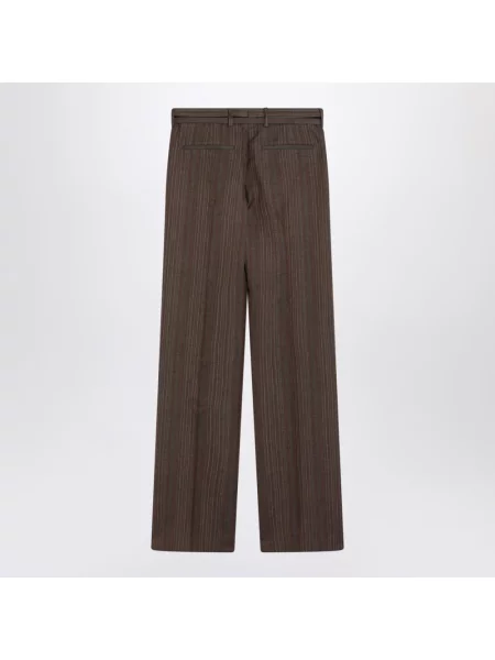 Spodnie Dries Van Noten brązowe
