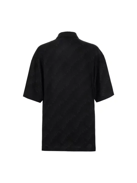 Lniana koszula Balenciaga czarna