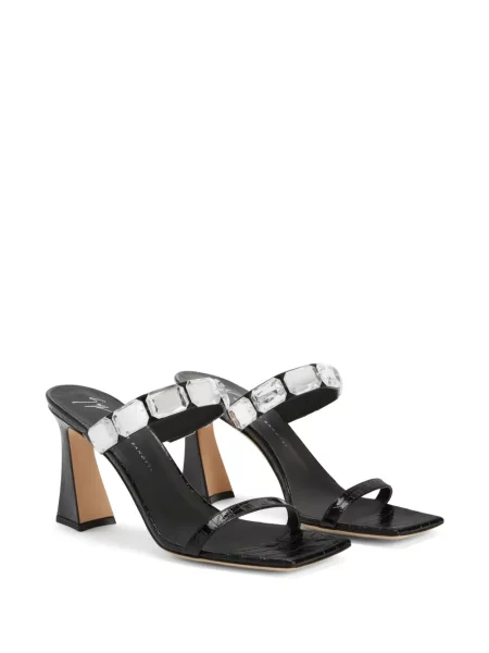 Sandale Giuseppe Zanotti cu vârf pătrat negru