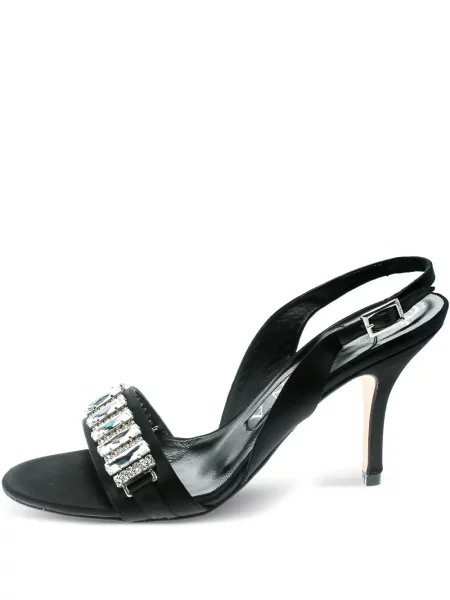 Křišťálové sandály Gina černé