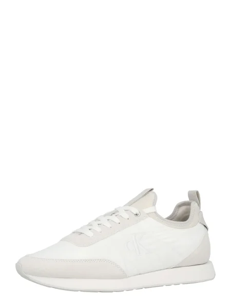 Sneakerși Calvin Klein din piele retro alb