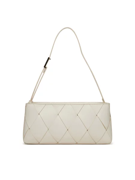 Calvin Klein Rankinė Ck Woven Elongated Shoulder Bag balta