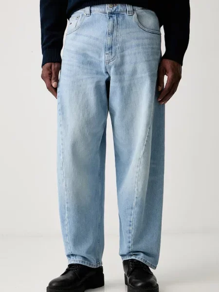 Tommy Jeans blugi barrel pentru bărbați albastru