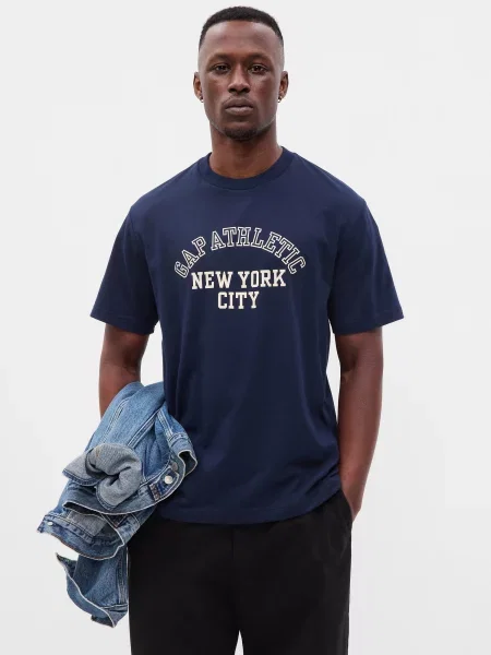 Majica Gap z avtogramom modra