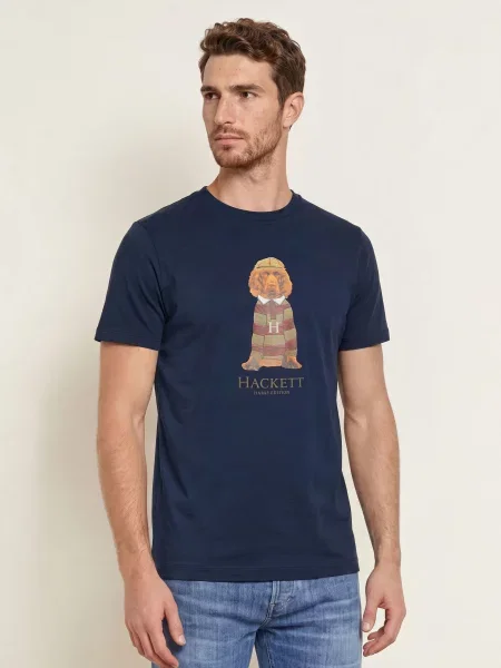 Hackett London Tričko Heritage Harry tmavě modrá