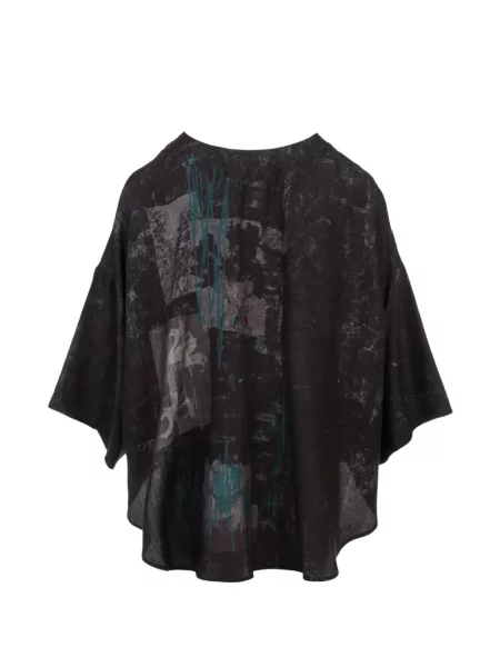 Tricou Y's cu imagine cu decolteu rotund negru