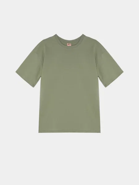 Жіноча Футболка Ейсік Оверсайз хакі