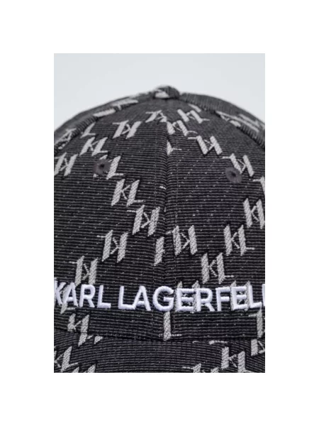 Karl Lagerfeld czapka z daszkiem wzorzysta czarny