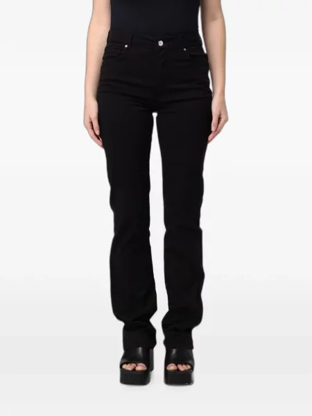 Blugi drepți Armani Exchange cu 5 buzunare negru