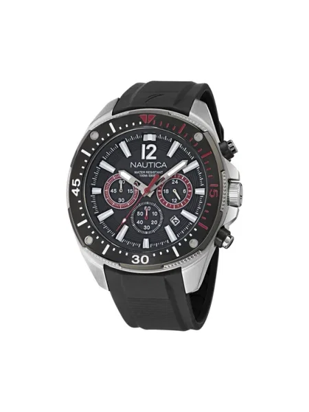Nautica Hodinky Sporty Chronograph strieborná