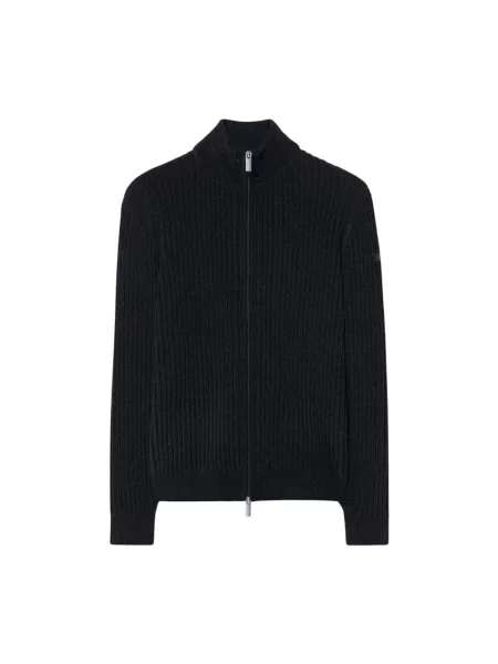Aksamitny sweter Rrd niebieski