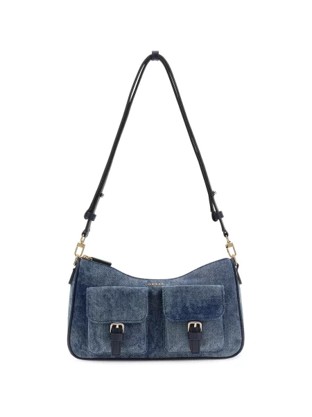 GUESS Geantă de umăr Kassie denim albastru