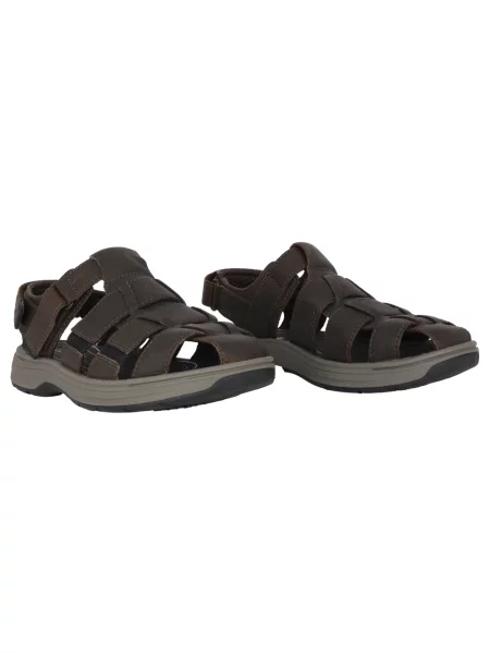 Sandały Clarks skórzane brązowe