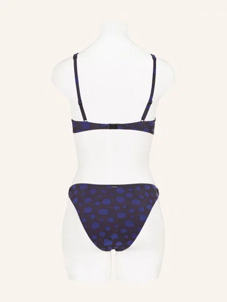 Maryan Mehlhorn Góra Od Bikini Bralette Blue Dots schwarz czarny
