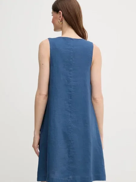 Льняна сукня United Colors of Benetton mini розкльошена