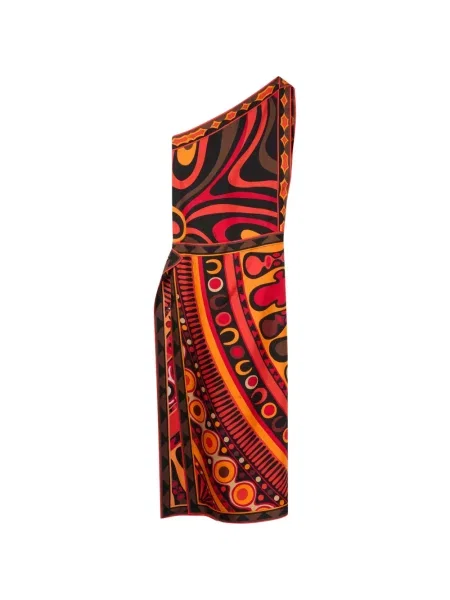 Rochie Pucci de mătase cu imagine asimetrică negru