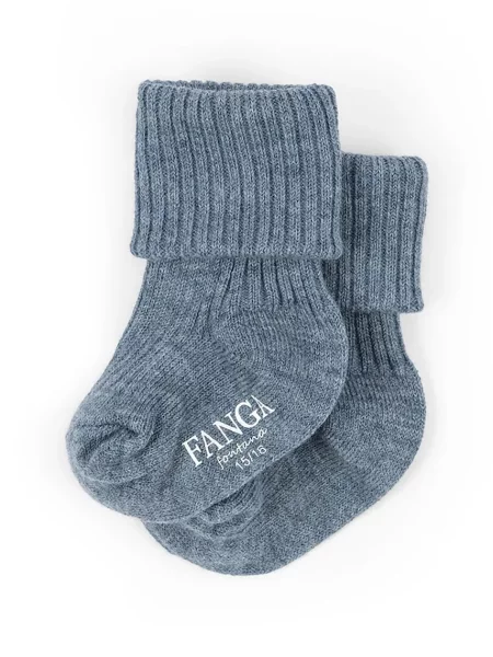 Fanga Fontana Vlněné ponožky LANA LIGHT KNITTED SOCKS modré