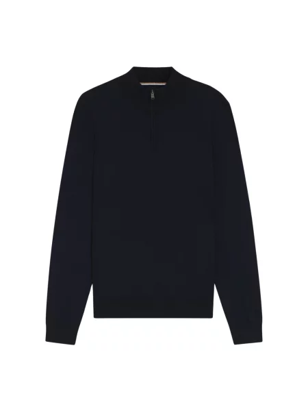 Sweter Boss wełniany niebieski