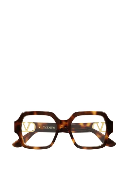 Ochelari de soare Valentino Garavani Eyewear cu imprimeu geometric maro