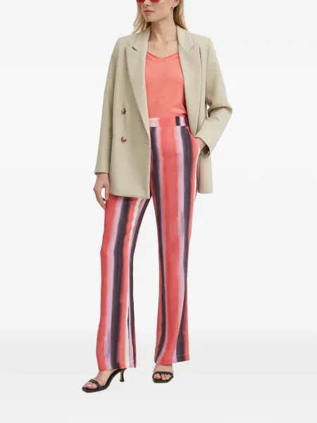 Pantaloni Sisley cu dungi roz