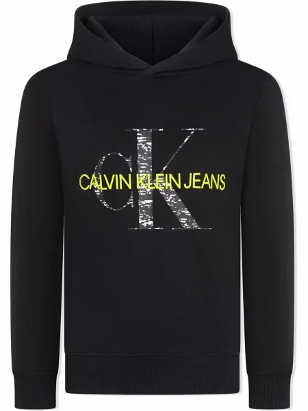 Bluza z kapturem dziecięca Calvin Klein czarna