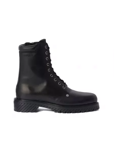 Buty do kostki Off-white skórzane o krotszym kroju białe