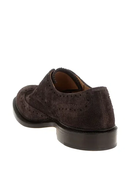 Oxford Tricker's cu șireturi din piele de căprioară maro