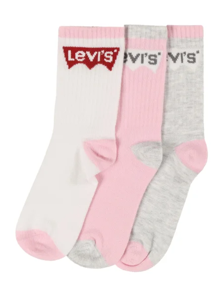 Levi's Kids Șosete gri amestecat / roz / roșu carmin alb