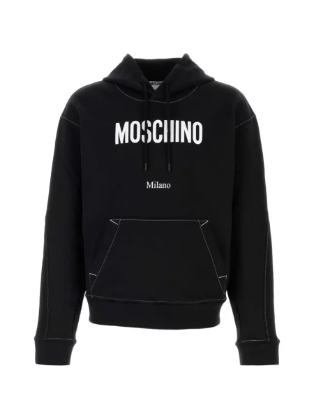 Hanorac cu glugă Moschino cu imagine negru