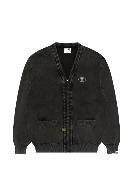 Cardigan Aape By A Bathing Ape cu decolteu în V gri