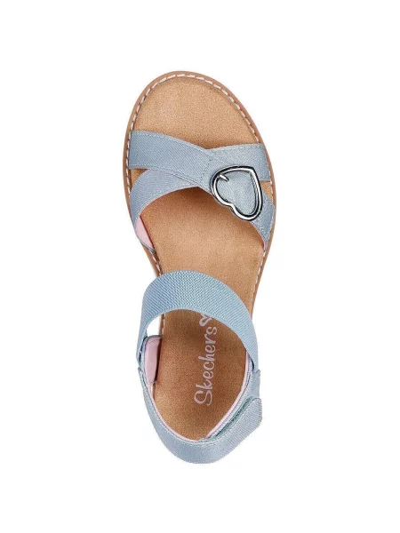 Sandały dla dzieci Skechers Miss Desert Kiss Hi niebieskie