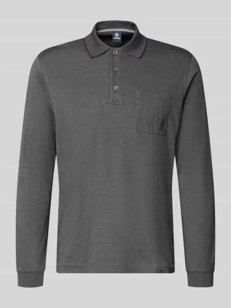 Koszulka polo o kroju regular fit w dwukolorowym wykonaniu Lerros czarna