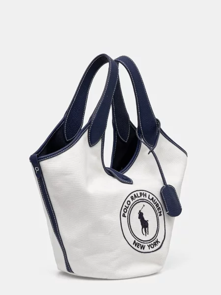 Geantă shopper Polo Ralph Lauren alb