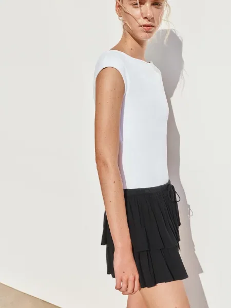 Pull&Bear Fustă negru