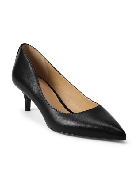 Kožené lodičky Lauren Ralph Lauren Adrienne čierna