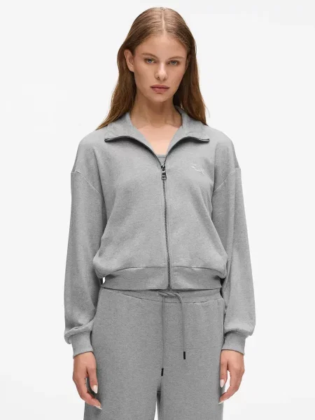 Karl Lagerfeld bluza gładka szary