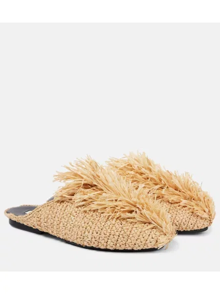 Papuci tip mules Jil Sander cu franjuri